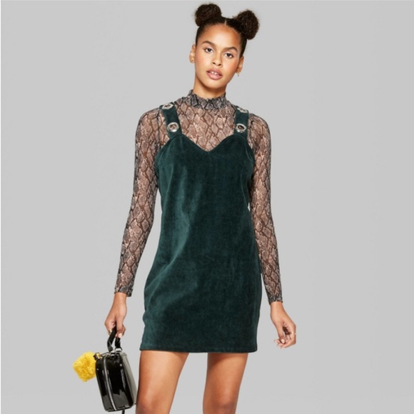 wild fable Dresses & Skirts - Wild Fable Dark Green Corduroy Mini Dress